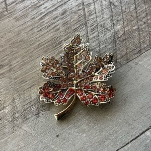 leaf brooch